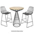 Chivari Black Wire Cocktail Table with 32" Round Gold Top and Sleek Black Steel Base TWR32BLK-GLD-KT