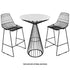 Chivari Black Wire Cocktail Table with 32" Round White Top and Sturdy Steel Base TWR32BLK-WHT-KT