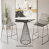 Chivari Black Wire Cocktail Table with 32" Round White Top and Sturdy Steel Base TWR32BLK-WHT-KT