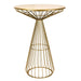 Chivari Gold Wire Cocktail Table with 32” Round Gold Top and Elegant Gold Steel Base TWR32GLD-GLD-KT