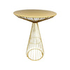 Chivari.com Gold Wire Cocktail Table with 32” Round Gold Top and Elegant Gold Iron Base TWR32GLD-GLD-KT