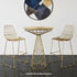 Chivari Gold Wire Cocktail Table with 32” Round Gold Top and Elegant Gold Steel Base TWR32GLD-GLD-KT