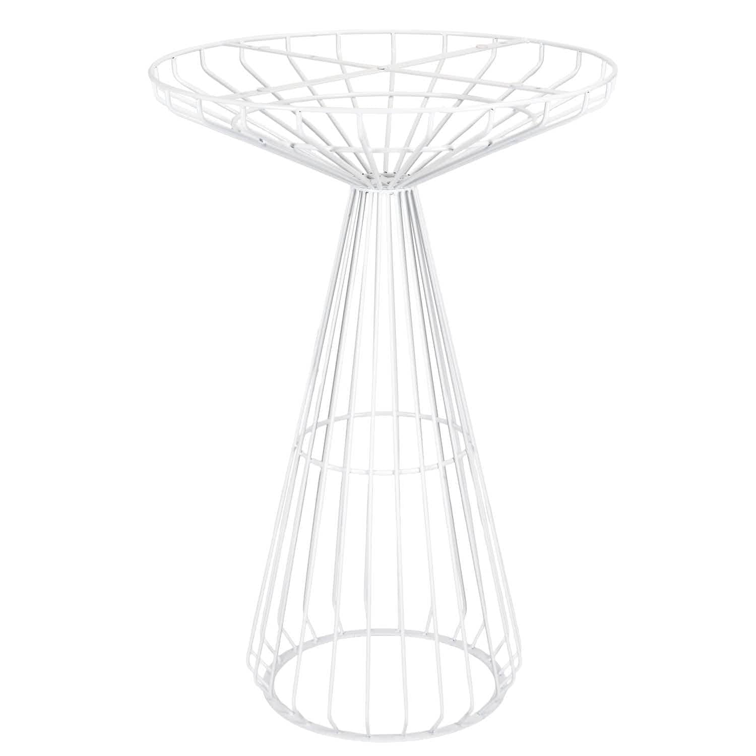 Chivari White Wire Cocktail Table with 32