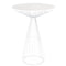 White Wire Cocktail Table with 32" Round White Top and Matching White Steel Base