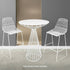 Chivari White Wire Cocktail Table with 32" Round White Top and Matching White Steel Base TWR32WHT-WHT-KT
