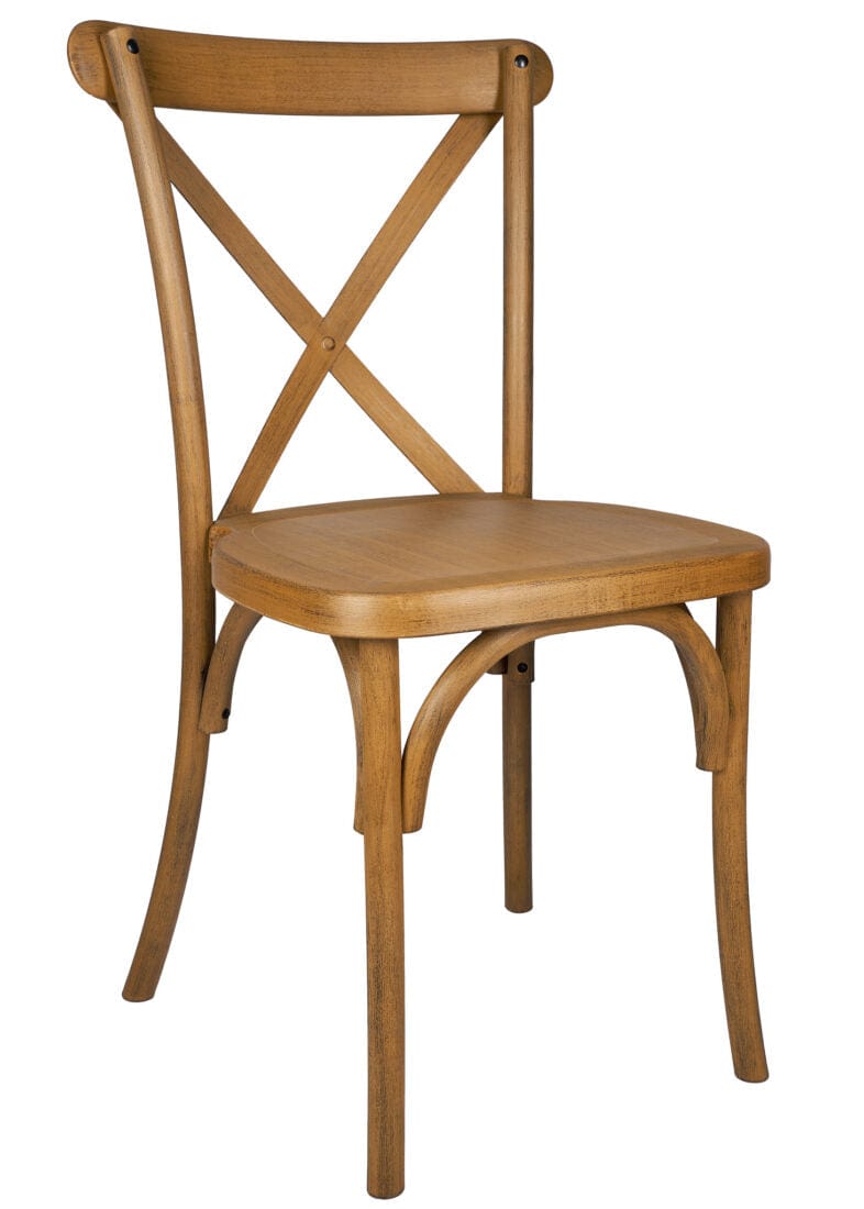 Chivari Chestnut Fluted Leg Farm Table Dining Set with 10 Chairs TFARM-CHESTNUT-T-LEG-KIT-CXR-AX