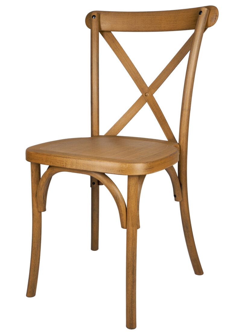 Chivari Chestnut Fluted Leg Farm Table Dining Set with 10 Chairs TFARM-CHESTNUT-T-LEG-KIT-CXR-AX