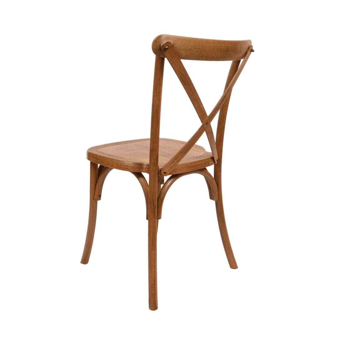 Chivari 32 Chair Pack Walnut Steel Skeleton™ Resin Cross Back Chair CXRW-STEEL-CX-T-32