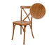 Chivari 32 Chair Pack Walnut Steel Skeleton™ Resin Cross Back Chair CXRW-STEEL-CX-T-32