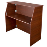 42" Tall x 48" Long Walnut Finish Portable Foldable Bar