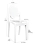 Chivari White Resin Oval Back Victoria Ghost Chair CGVRW-ZG-T