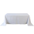 5-Pack White Polyester Rectangle Tablecloth 190gsm 90" x 132"