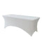 Chivari 5-Pack White Spandex 250GSM 8-ft Folding Table Cover SX-SPANXTB-8FT-WHT-5