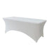 Chivari 5-Pack White Spandex 250GSM 8-ft Folding Table Cover SX-SPANXTB-8FT-WHT-5