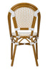 Toulouse White and Beige French Bistro Set Includes  48" x 36" Table and 4 Chairs FBK-SQ-WB-WB4-AX