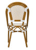 Toulouse White and Beige French Bistro Set Includes  48" x 36" Table and 4 Chairs FBK-SQ-WB-WB4-AX