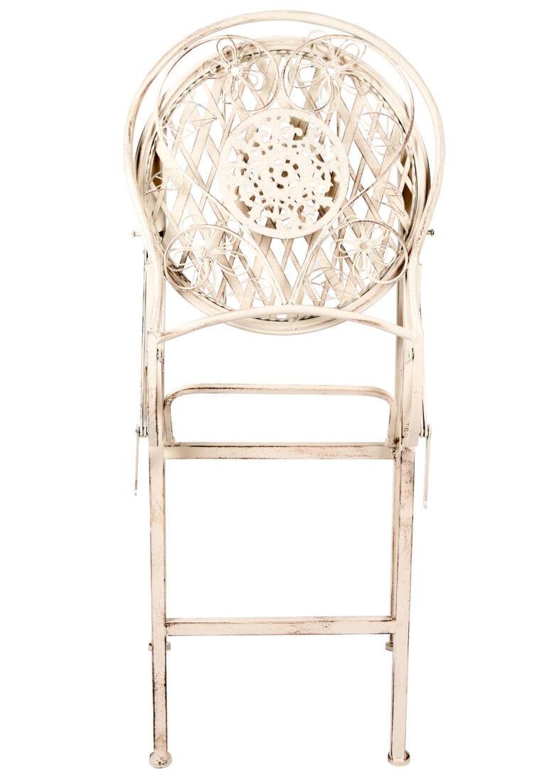 Chivari White Barcelona Bistro Barstool with Round Seat and Back by Chivari (Per Chair Price Shown – Sold only in Quantities of 2) BBBMRW-AX-T