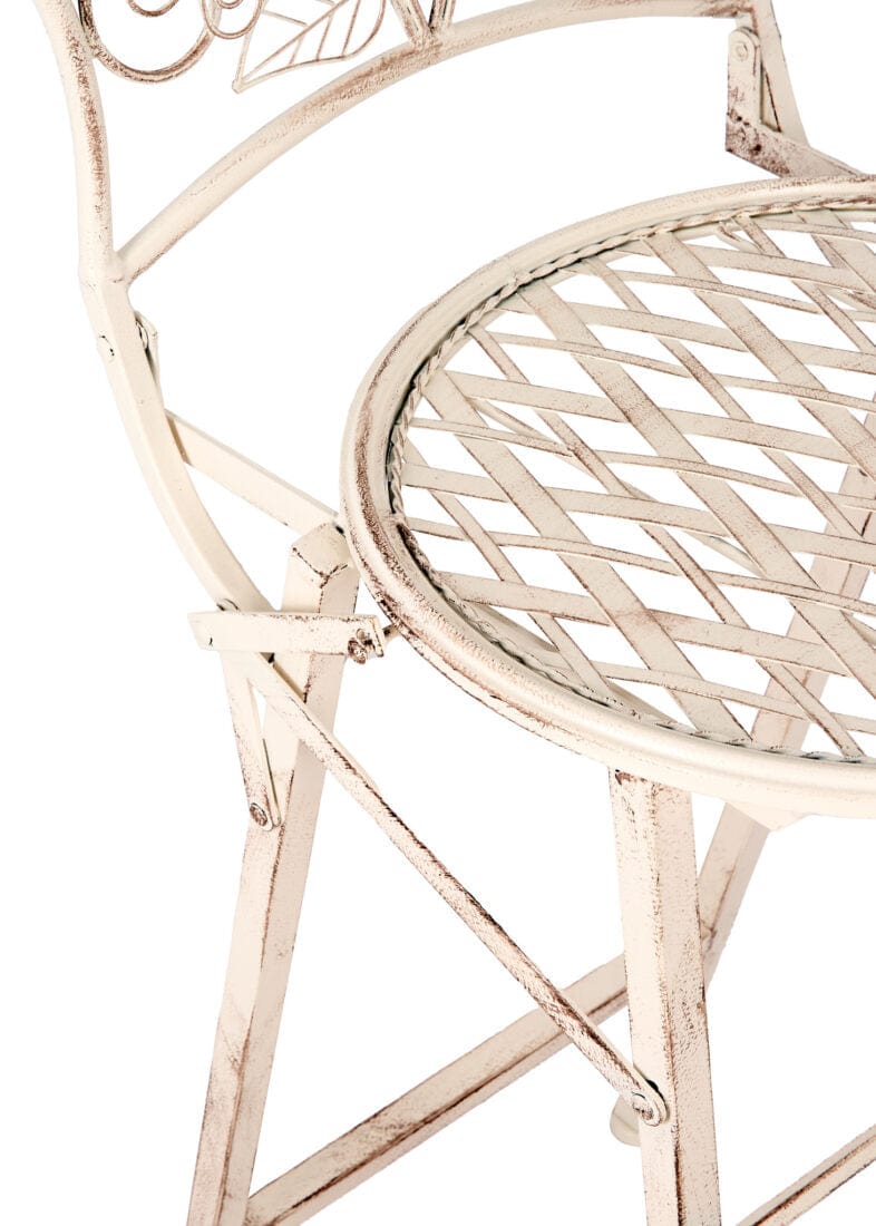 Chivari White Barcelona Bistro Barstool with Round Seat and Back by Chivari (Per Chair Price Shown – Sold only in Quantities of 2) BBBMRW-AX-T