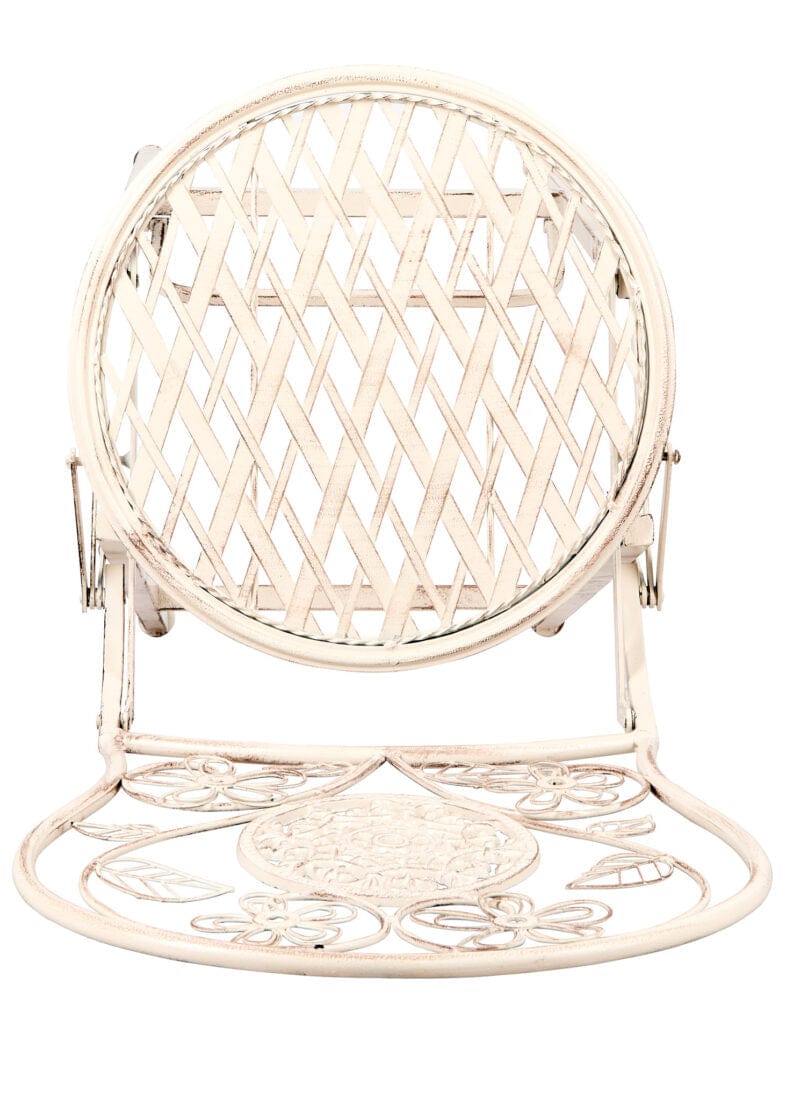 Chivari White Barcelona Bistro Barstool with Round Seat and Back by Chivari (Per Chair Price Shown – Sold only in Quantities of 2) BBBMRW-AX-T