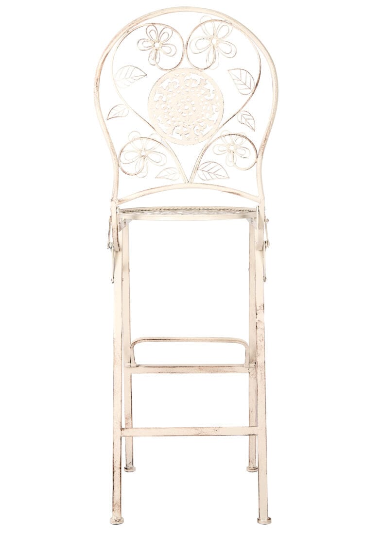 Chivari White Barcelona Bistro Barstool with Round Seat and Back by Chivari (Per Chair Price Shown – Sold only in Quantities of 2) BBBMRW-AX-T