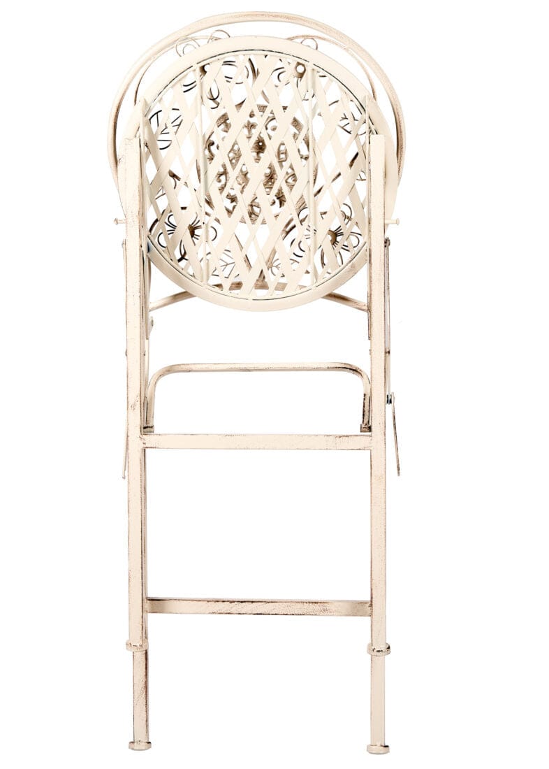 Chivari White Barcelona Bistro Barstool with Round Seat and Back by Chivari (Per Chair Price Shown – Sold only in Quantities of 2) BBBMRW-AX-T
