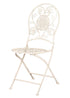 Chivari Barcelona Bistro Set in Antique White includes 28" Table and 4 Round Chairs BBMRW-KT-AX