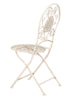 Chivari Barcelona Bistro Set in Antique White includes 28" Table and 4 Round Chairs BBMRW-KT-AX