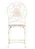 Chivari Barcelona Bistro Set in Antique White includes 28" Table and 4 Round Chairs BBMRW-KT-AX