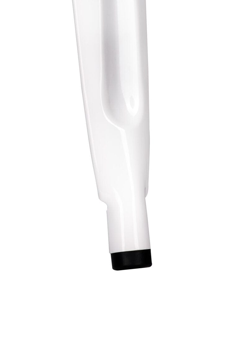 Chivari White Hi Gloss Tolix Style Metal Stool BTMW-AX-T
