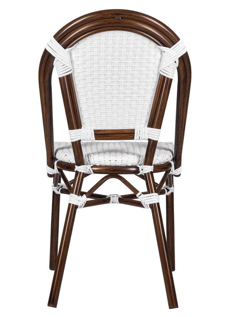 Toulouse White French Bistro Set Includes 48" x 36" Table and 4 Chairs FBK-SQ-WWD-WD4-AX