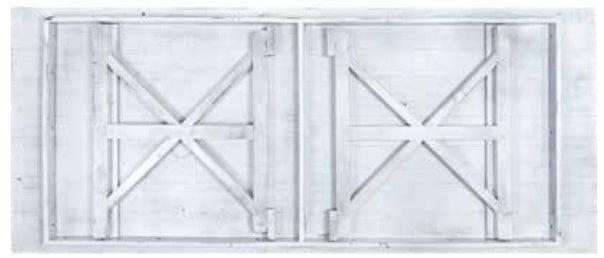 Chivari 96" x 40" (8 Foot) White Distressed Rectangle X Leg Wood Farm Table TFARMRT9640-WHITEDIS-X-LEG-AX-T