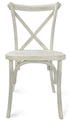 Chivari White Distressed ToughResin™ Cross Back Chair CXRWD-ZG-T