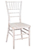 Chivari White Distressed WoodGrain™ Resin Steel Skeleton™ Chiavari Chair CCRWDB-STEEL-AX-T