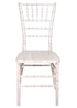 Chivari White Distressed WoodGrain™ Resin Steel Skeleton™ Chiavari Chair CCRWDB-STEEL-AX-T