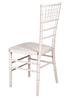 Chivari White Distressed WoodGrain™ Resin Steel Skeleton™ Chiavari Chair CCRWDB-STEEL-AX-T