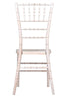 Chivari White Distressed WoodGrain™ Resin Steel Skeleton™ Chiavari Chair CCRWDB-STEEL-AX-T