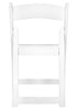 White Resin Folding Chair with Slatted Seat and White Padded Seat – 2 Styles in 1
