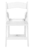 Chivari White Resin Folding Chair with Slatted Seat and White Padded Seat – 2 Styles in 1 CFRW2N1-SLATTED-CX-T