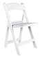 Chivari White Resin Folding Chair CFRW-X-AX-T
