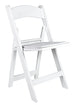 Chivari White Resin Folding Chair CFRW-X-AX-T