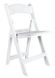 Chivari White Resin Folding Chair CFRW-X-AX-T