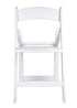 Chivari White SuperResin™ Folding Chair with Stainless Steel Hardware CFRWS-AX-T