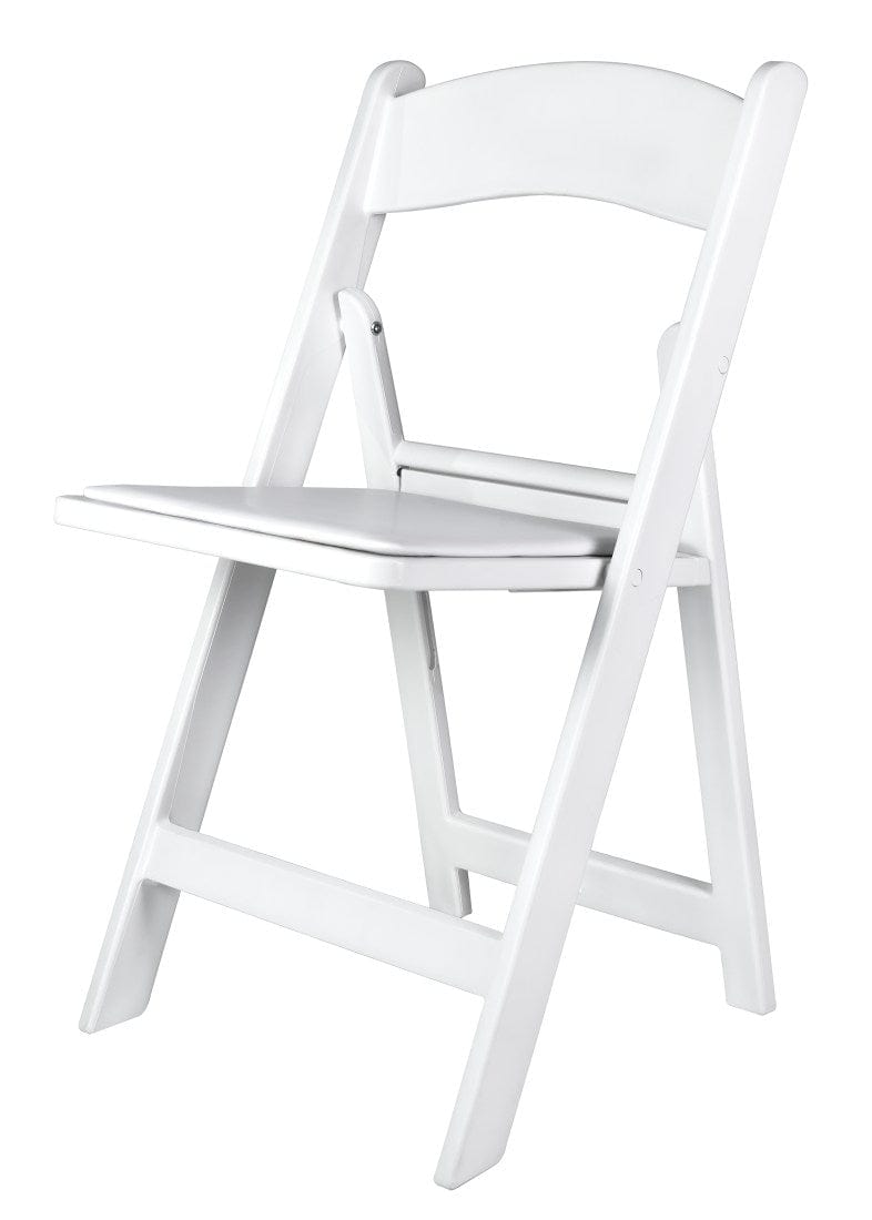 Chivari White Resin Folding Chair CFRW-X-AX-T