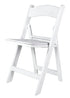 Chivari White Resin Folding Chair CFRW-X-AX-T