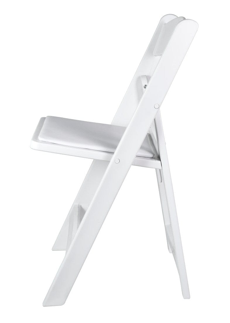 Chivari White Resin Folding Chair CFRW-X-AX-T
