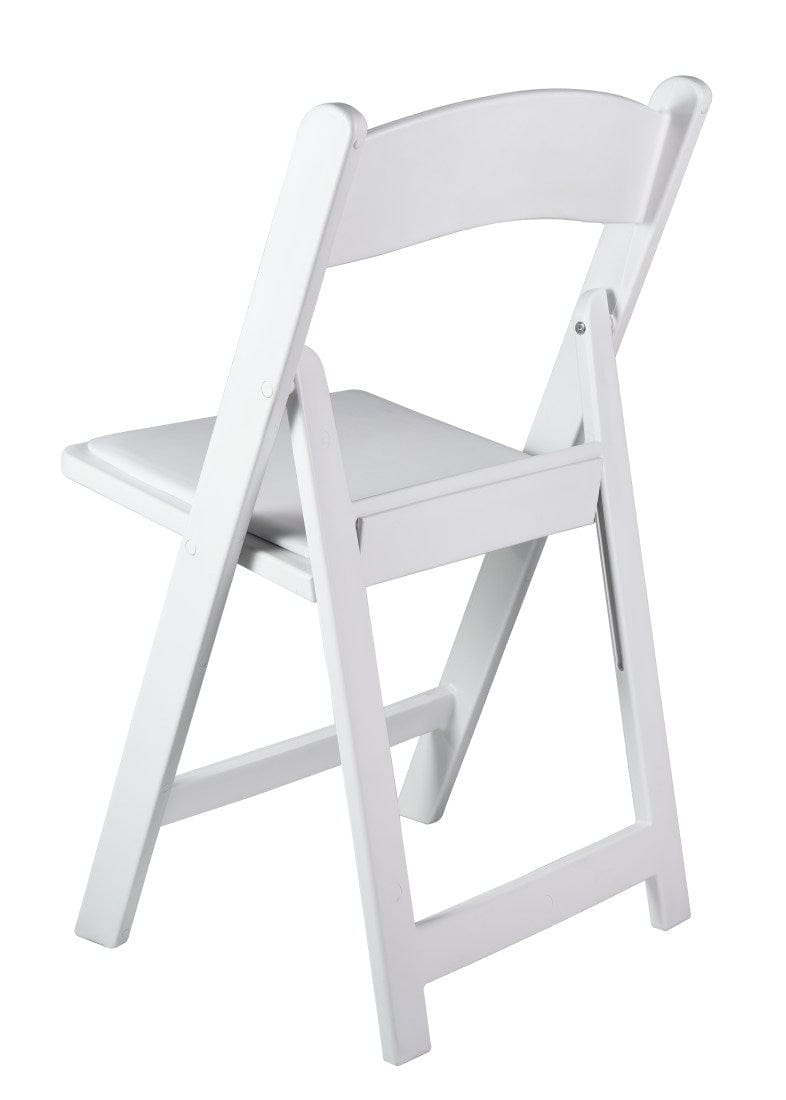 Chivari White Resin Folding Chair CFRW-X-AX-T