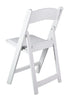 Chivari White Resin Folding Chair CFRW-X-AX-T