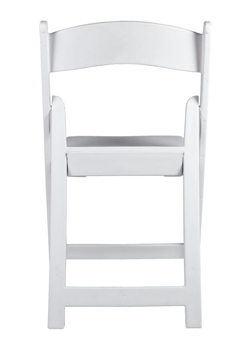 Chivari White Resin Folding Chair CFRW-X-AX-T