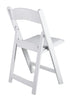Chivari White SuperResin™ Folding Chair with Stainless Steel Hardware CFRWS-AX-T