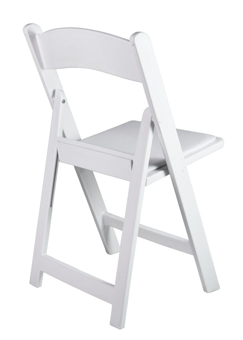 Chivari White Resin Folding Chair CFRW-X-AX-T